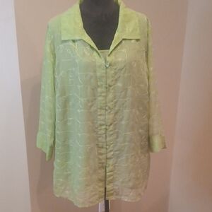 White Stag Women's Plus Lime Blouse